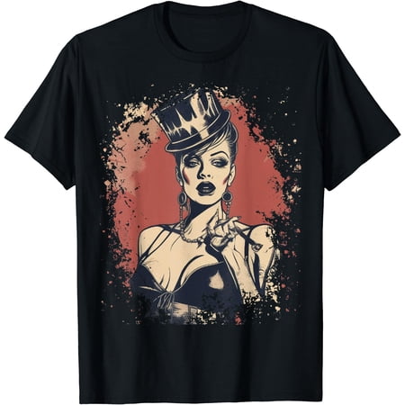 Burlesque Showgirl Vintage Dancing Theater T-Shirt , Vintage T-Shirt
