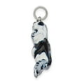 thumbnail image 2 of Sterling Silver Enameled Black & White Cat Charm QC6393, 2 of 4