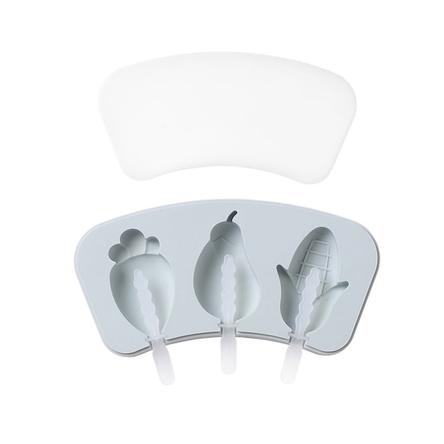 Moldes de silicona for paletas de animales de dibujos animados con tapas, formas divertidas de frutas y verduras for helado casero