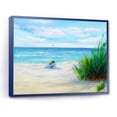 thumbnail image 3 of Designart 'Couple Sitting In Love By The Beach' Nautical & Coastal Framed Canvas Wall Art Print, 3 of 4