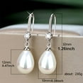 thumbnail image 6 of PPgejGEK Earrings for Women 925 Silvery Pearl Drop Earrings for Women Trendy Gold Dangle Earrings AAA+ Quality Wedding Earrings Jewelry for Brides up to 30% off, 6 of 7