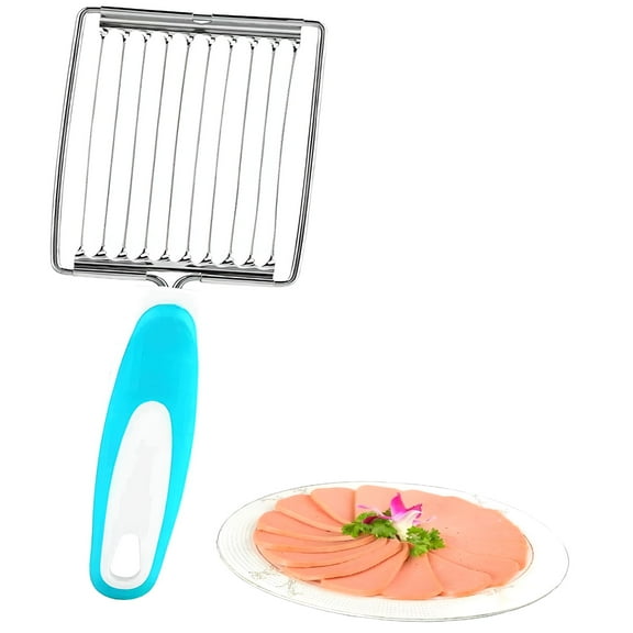 ACDANC 2026 New Luncheon Meat Slicers, Spam Slicer 10 Slices, Cutter Slicers, Spam Cutter 10 Slices for Boiled Fruit Soft Cheese Slicer Cutter(Blue)