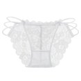 thumbnail image 1 of Gibobby Pantys para Mujer Bragas de encaje transpirables para mujer, bragas sexis de cintura huecas, bragas de de algodón(Blanco，Talla única), 1 of 2
