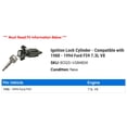 thumbnail image 2 of Ignition Lock Cylinder - Compatible with 1988 - 1994 Ford F59 7.3L V8 1989 1990 1991 1992 1993, 2 of 2