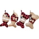 thumbnail image 1 of Medias navideñas para mascotas, juego de 4 medias a cuadros de arpillera para gatos, perros, calcetines colgantes navideños para decoración navideña de árbol de chimenea, 1 of 5