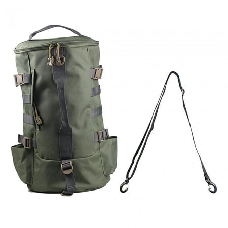 Fishing Tackle Bag Durable Fishing Rod Bag Carrier for Camping Men Traveling Green