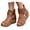 Brown, variant on Platform Wedge Sandals for Women 2026 Summer Trendy Pu Leather Peep Toe Buckle Closure Sandal Boots