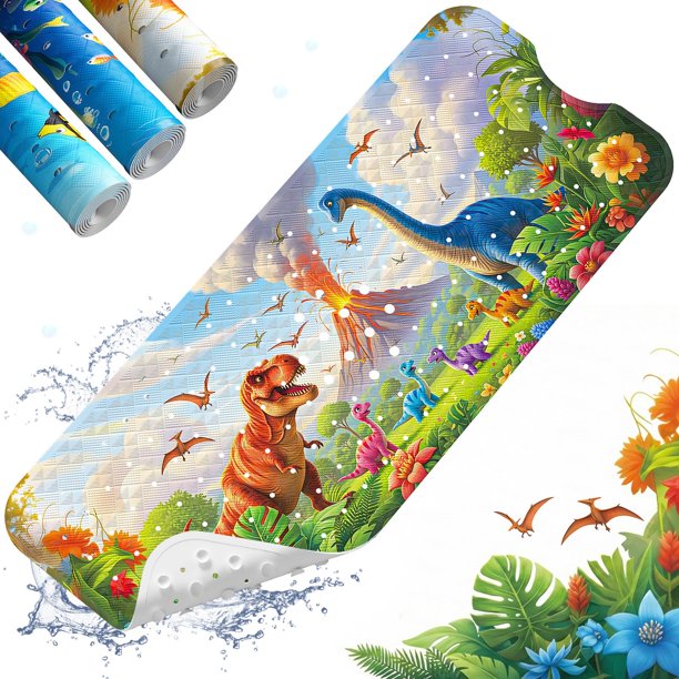 Tapete de baño para bebé XIYUNTE 102 x 41 cm antideslizante con diseño de dibujos animados