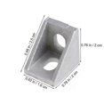 thumbnail image 2 of Angle Code Brackets, 25 Pcs Aluminum Alloy Extruded Hardware Corner Fitting, 2 of 5