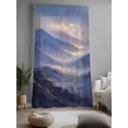 thumbnail image 2 of Sheer Curtains 108 Inches Long, Purple Mountain Forest Semi Sheer Curtains Light Filtering Window Treatment, Modern Abstract Art Oil Painting Privacy Voile Drapes for Living Room Bedroom 52x108 Inch, 2 of 7