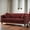 Red, variant on Gewnee Chesterfield Velvet Sofa Couch with Nailhead Trim and 2 Pillows for Living Room,Red