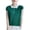 Green, variant on Trendy Casual Tops for Women Short Sleeve Collared Contrast Trim Two Tone Relaxed Everyday Blouse Casual