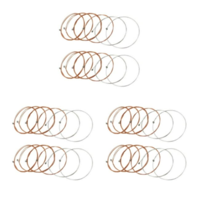 yingyy 1/2/3/5 12 Pieces Folk Guitar Strings Silver Coating Rope A103 Steel Wire Replacement Parts Chords Musical Instrument Accessories 3PCS