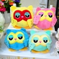 thumbnail image 1 of Owl Key Chain Colorful Exquisite Cartoon Super Soft Stuffed Decorate Washable Sleepy Eyes Owl Plush Doll for Car Decoration, 1 of 8