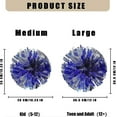 thumbnail image 2 of 12pcs Cheerleading Pom Poms With Finger Holes Metallic Foil Cheer Pom Poms, 2 of 5