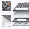 thumbnail image 7 of Sleep Zone Grey Waterproof Mattress Pad King Size, Premium Soft Embossed Mattress Topper, Quilted Fitted Mattress Protector Cover with Elastic Deep Pocket (Grey, King), 7 of 7