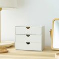 thumbnail image 5 of 3-Drawer Vanity Organizer, Compact Storage Organization Drawers Set For Cosmetics, Dental Supplies, Bathroom, Dorm, Desk, 5 of 5