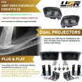 thumbnail image 4 of DEPO 97-04 Corvette C5 Plug and Play Black Housing Clear Lens Projector Headlight Upgrade Set (Left + Right) Compatible with 1997-2004 Chevy Chevrolet Corvette C5, 4 of 9