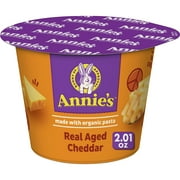 Annie's Real Aged Cheddar Microwavable Mac and Cheese with Organic Pasta Cup, 2.01 oz