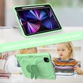 thumbnail image 7 of Compatible with iPad Pro 11 2022/2021/2020/2018/Air 4/Air 5, Case for Kids Boy Girl Gift, Cute Butterfly Wings Kickstand Shockproof Silicone Heavy Duty Rugged Cover with Shoulder Strap - Green, 7 of 7