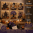 thumbnail image 4 of Halloween Diamond Art Kit for Adults, Cute Ghost Pumpkin Witch Pearl Painting Craft for Beginners, Spooky Fall Wall Decor and Gift, 4 of 6