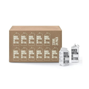 Boxed Water 11.2 oz. (24 Pack) – Purified Drinking Water in 92% Plant-Based Boxes – 100% Recyclable, BPA-Free, Refillable Reusable Cartons - Mini Water