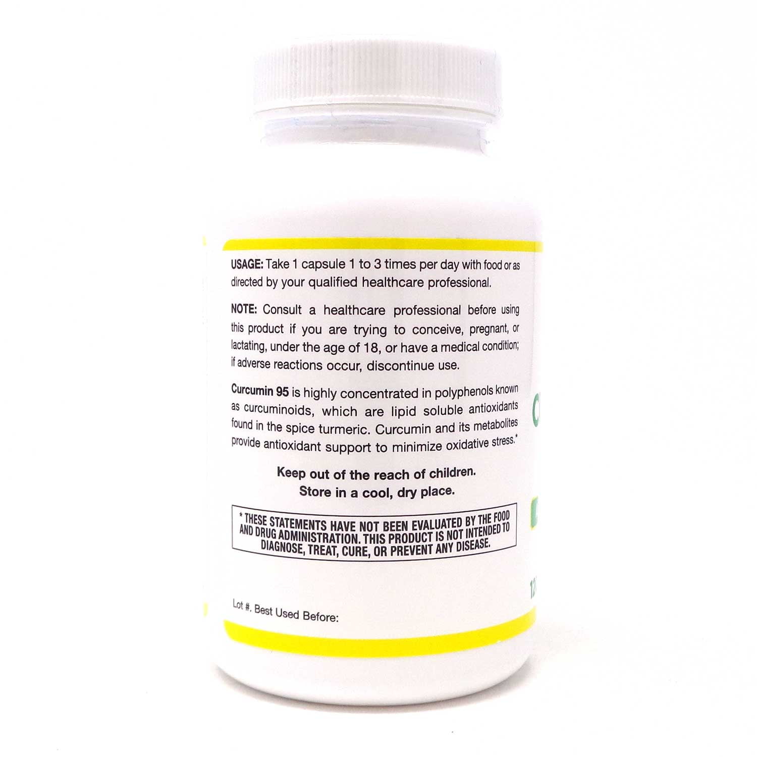 Jarrow Formulas Curcumin 95 500 mg - 120 Veggie Caps - Turmeric Extract to Provide Antioxidant Support - Up to 120 Servings