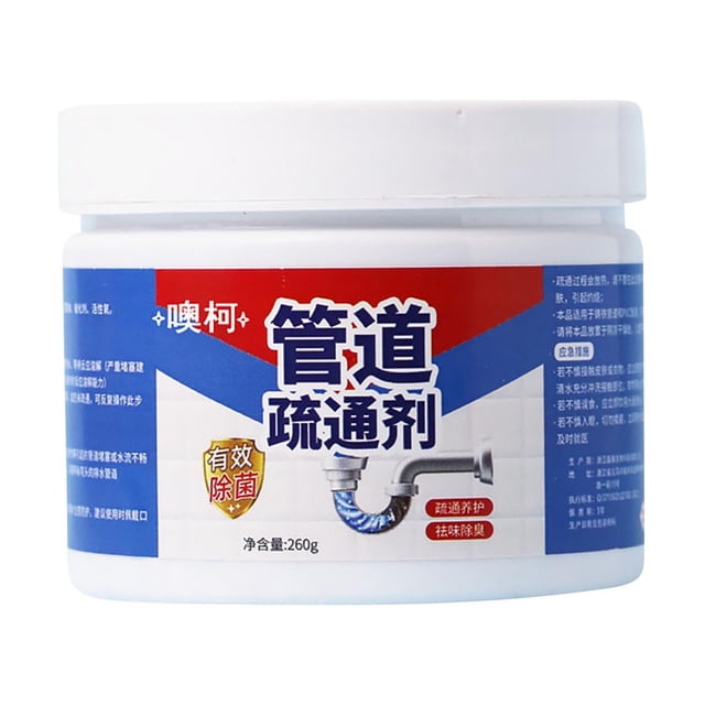 Limpiador multiusos milagroso, limpiador de tuberías, desodorante, limpiador de tuberías en polvo para fregaderos de cocina e inodoros, bombas de burbujas de rápida espuma (254 g, Oh Ke)