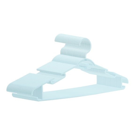 Unique Bargains Plastic Non-Slip Hangers Space Saving Clothes Hangers 20 Packs Green