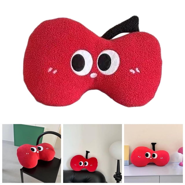 Coussin Mignon aux Grands Yeux, Coussin Cœur Girly pour Sofa, Chevet et Dossier de Chaise