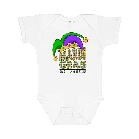 Inktastic Mardi Gras New Orleans Louisiana Jester Hat Boys or Girls Baby Bodysuit