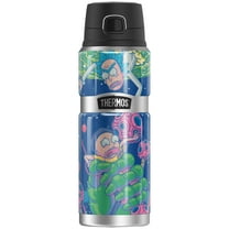 Rick and Morty Rick and Morty Rescue THERMOS STAINLESS KING Stainless Steel Drink Bottle, Vacuum insulated & Double Wall, 24oz
