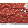 thumbnail image 2 of Soimoi Red Cotton Poplin Fabric Clover Floral Print Sewing Fabric Yard 56 Inch Wide, 2 of 3