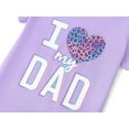 thumbnail image 3 of Beezizac Girls Pajamas Colorful Leopard-Print I LOVE MY DAD Comfy Summer Short Sleeve Sleepwear Outfit PJ Size 10, 3 of 7