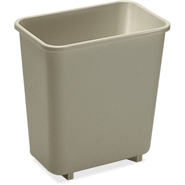 Rubbermaid Vanity Wastebasket, Beige, 2 Gal