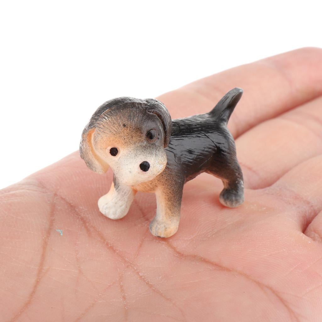 1:12th Scale Miniature Dog Statue Dollhouse Accessories for 1/6 Baby Doll A 