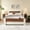 Antique White, variant on KeyWhat Modern King Size Storage Bed Frame with Panel Headboard, Footboard Storage Bench, Built-In Drawers, Lift-Up Compartments, No Box Spring Needed, Natural Oak