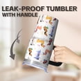 thumbnail image 5 of 20OZ Dog Paw Outdoor Tumbler with Handle Straw and Lid Insulated Coffee Cup for Women Friends Unique Holiday Birthday Gifts Maintains Drink Temperature for Extended Periods, 5 of 6