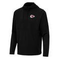 thumbnail image 2 of Men's Antigua Black Kansas City Chiefs Connected Quarter-Zip Pullover Hoodie, 2 of 3