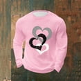 thumbnail image 7 of Stamzod Mens Workout Shirts Lover Heart Print Long Sleeve Gym T Shirt Home Wear Casual Valentines Pajamas Tshirts Shirts for Men Pink XXXL, 7 of 7