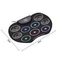 thumbnail image 3 of Batería electrónica HUOGUO Compact Hand Roll Drum Rainbow, 3 of 4