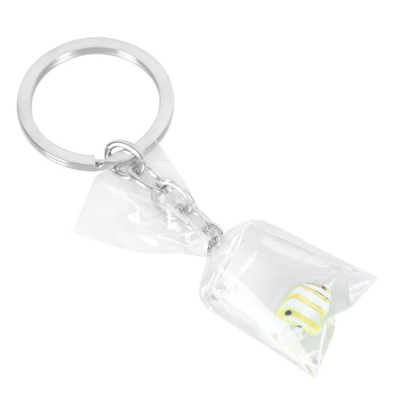 FELTECHELECTR 1Set Funny Keychain Resin Water Bag Shape Key Organizer Youth