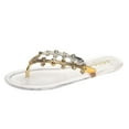 thumbnail image 6 of Mepaouo Womens Flat Thong Sandals Fashion Glitter Summer Flip Flops Clear Footbed Walking Slippers, 6 of 7