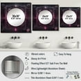 thumbnail image 4 of Designart "Enigmatic Magenta Divine Chakra Gateway III" Modern Geometric Square Mirror For Wall Decor - Large Purple Square Printed Wall Mirror Art - Wall Mounted Square Large Mirror, 4 of 5