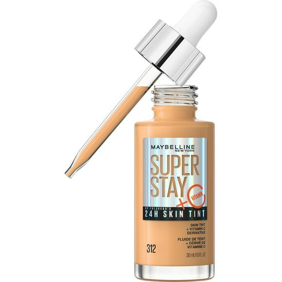 Maybelline Super Stay teinté jusqu’à 24 h avec vitamine C*, 30 ml d’aspect naturel