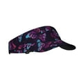 thumbnail image 2 of Kll Sport Sun Visor Hats Ball Caps Empty Top Baseball Sun Cap For Men Women-Purple Butterfly, 2 of 8