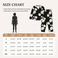 thumbnail image 3 of KLL Daisies Flowers Print Women's Long Sleeve Pajamas with Pants Sleepwear Loungewear 2 Set-Small, 3 of 7