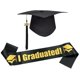 thumbnail image 2 of CaiYueKe Graduation Headband and Shoulder Straps for Congrats Grad Party Supplies Bachelor Cap Headband with Doctoral Hat Black Sash Satin Tassels Tiaras for Graduation Party Dress up Favor Photo, 2 of 5