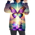 thumbnail image 2 of Sookity Girls Butterfly Print Sweatshirts Kids Funny Graphic Clothes Casual Long Sleeve Shirts Boys Crewneck Pullover Tops with Pockets Multicolor,160 Boys Hoodie, 2 of 6