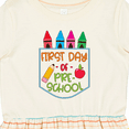 thumbnail image 4 of Inktastic 1st Day of Preschool Crayons and Apple Back to School Girls Toddler Dress, 4 of 5